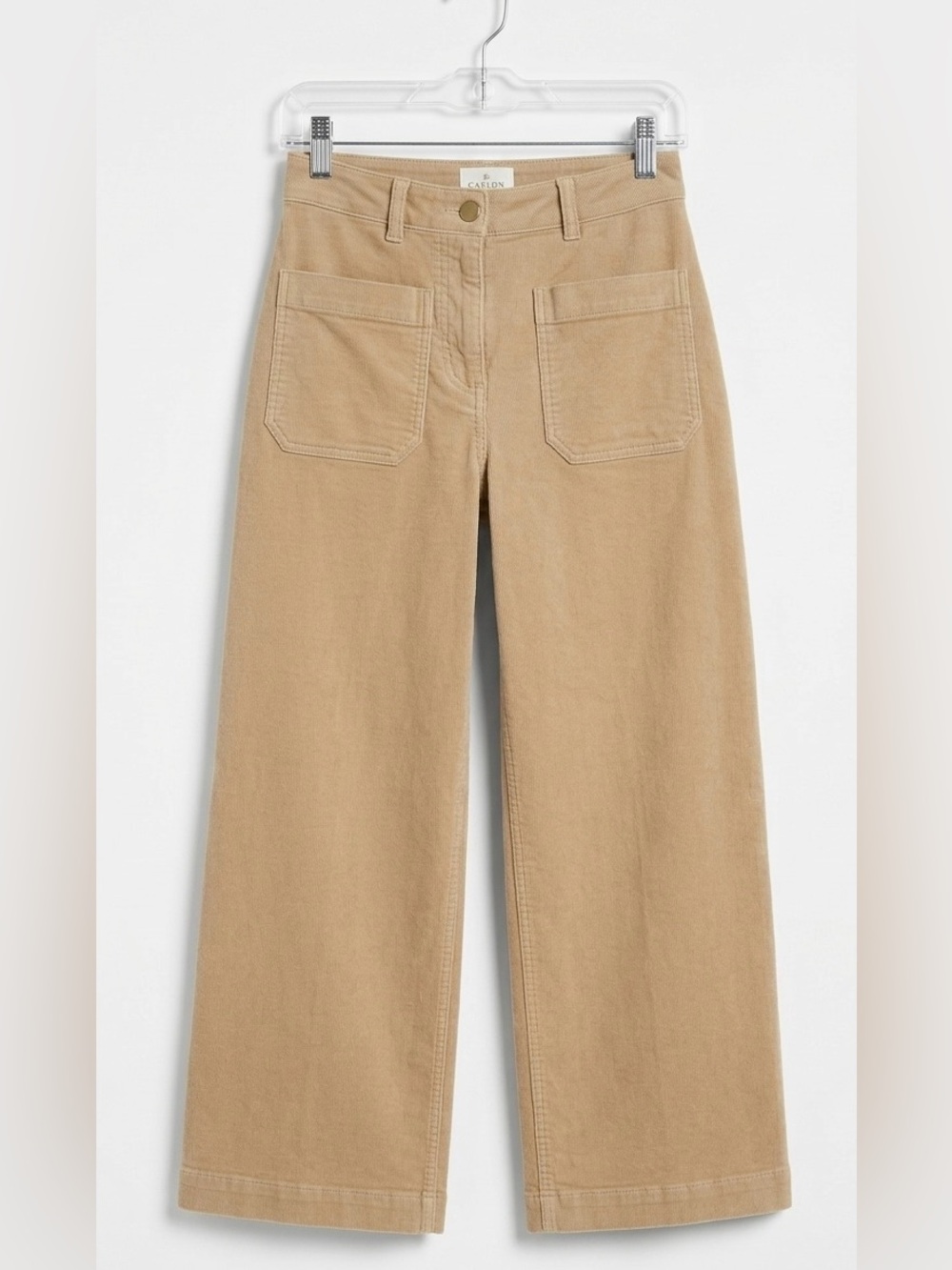Caslon Brown / Beige Wide Leg High Waist Pants with Large front Pockets - size 4